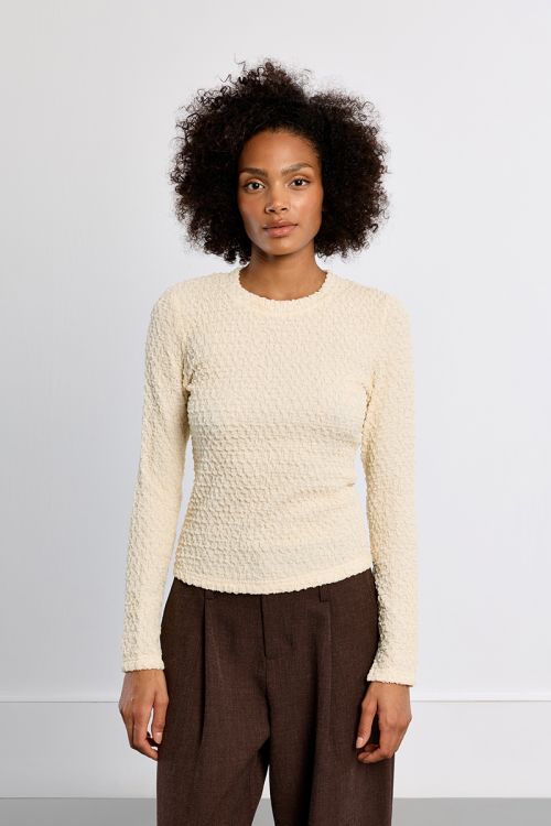 Pull en maille bouclette, droit