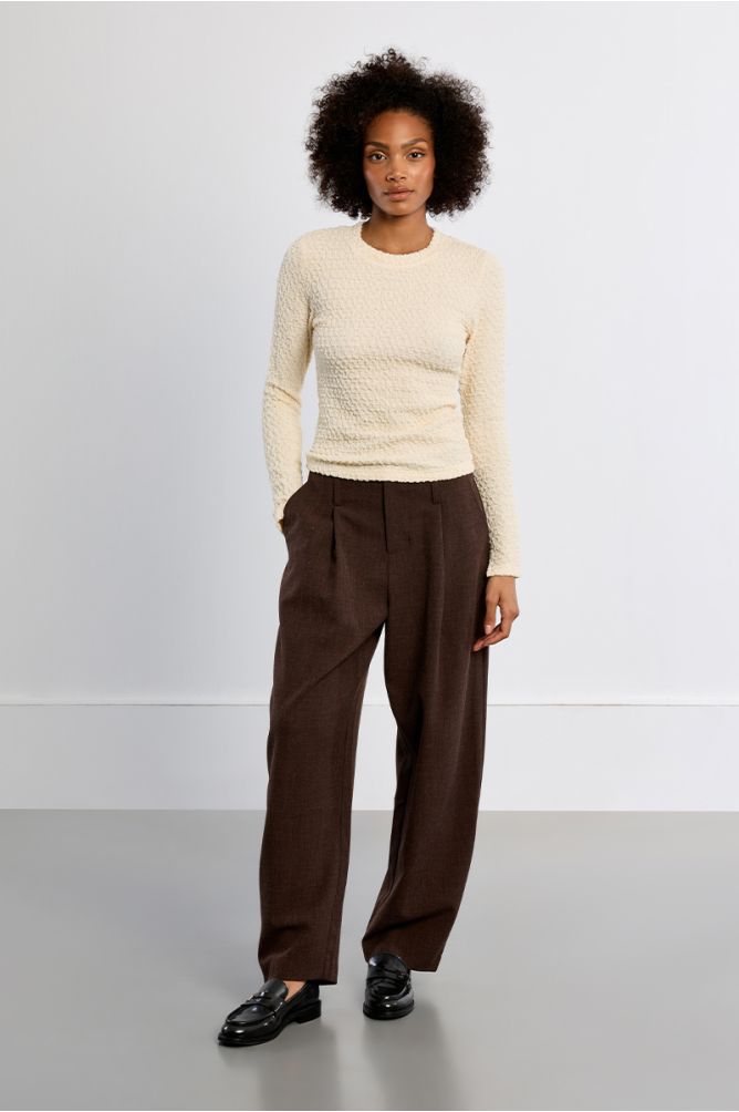 Pull en maille bouclette, droit