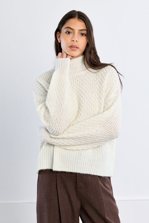Slip-neck sweater, plain