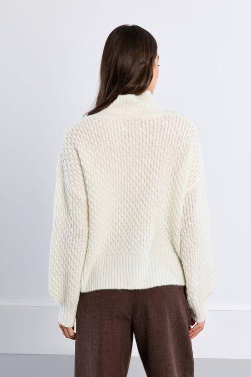 Pull col coulé, uni
