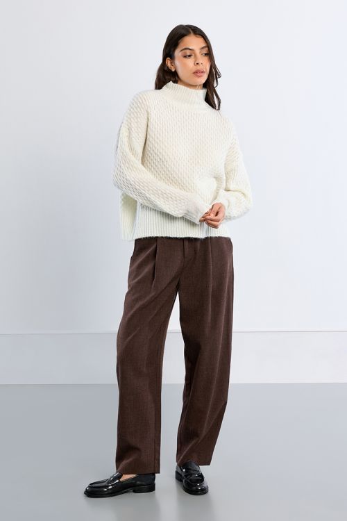 Slip-neck sweater, plain
