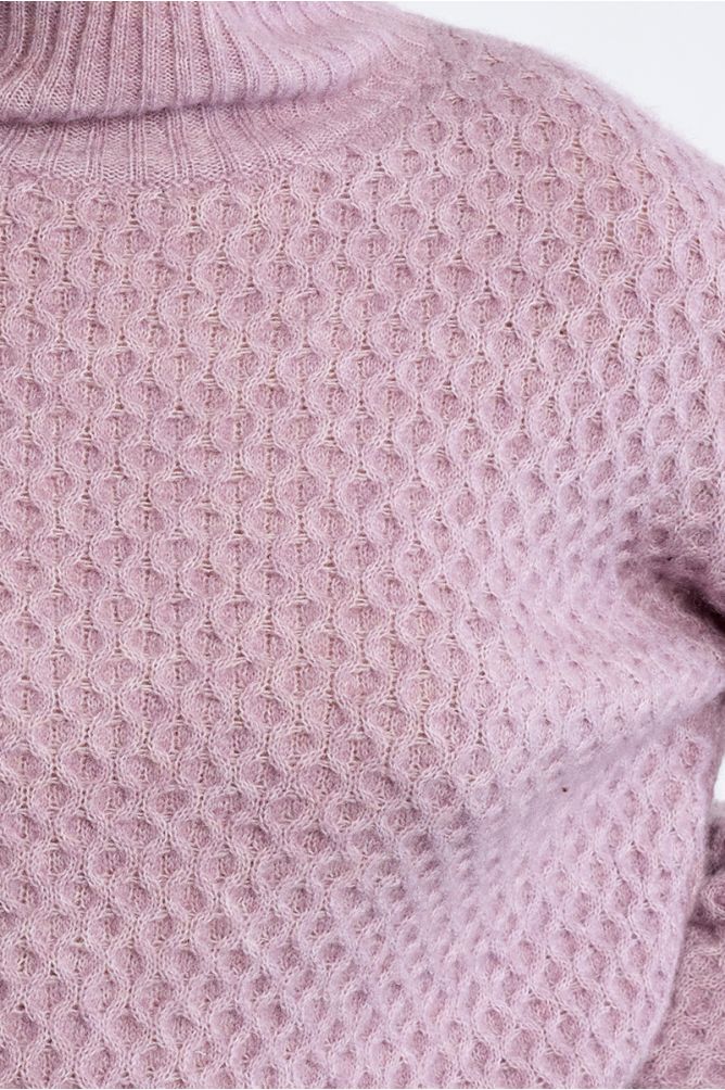 Pull col coulé, uni