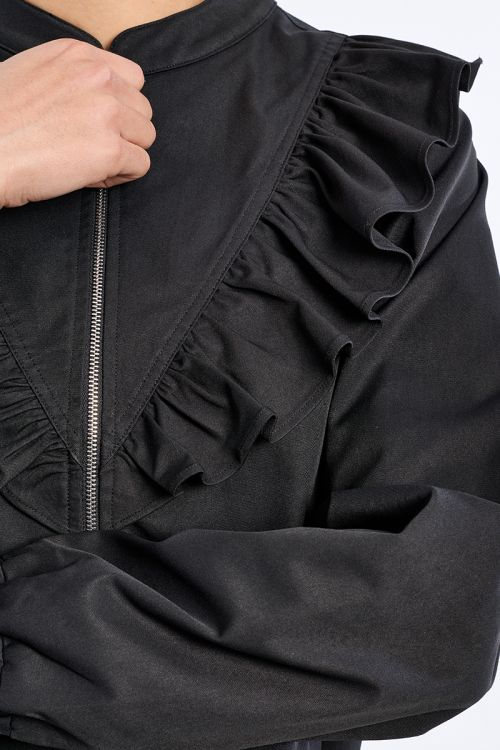 Bomber de manga larga detalle volantes