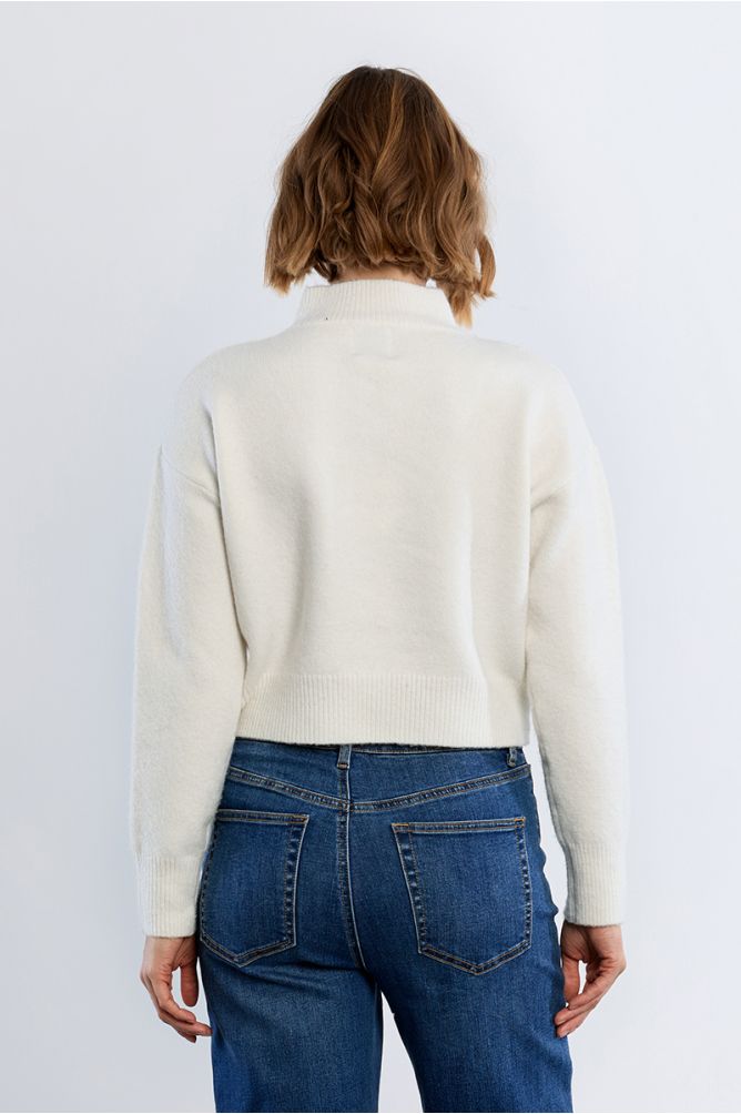 Pull col camionneur, à strass