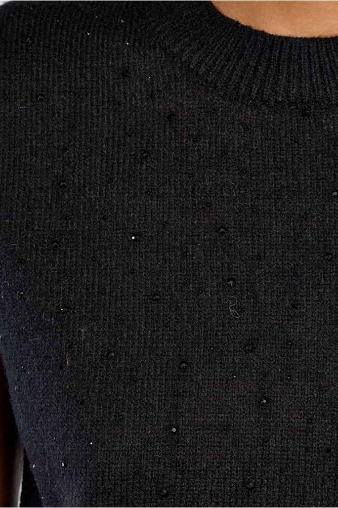 Pull sans manches, à paillettes