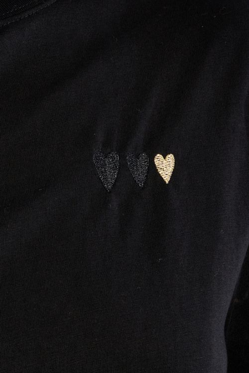 Camiseta de manga larga estampado corazones