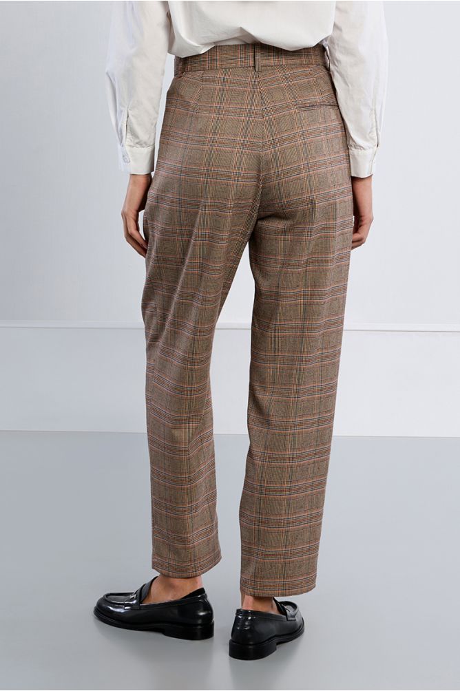 Carrot pants, checked