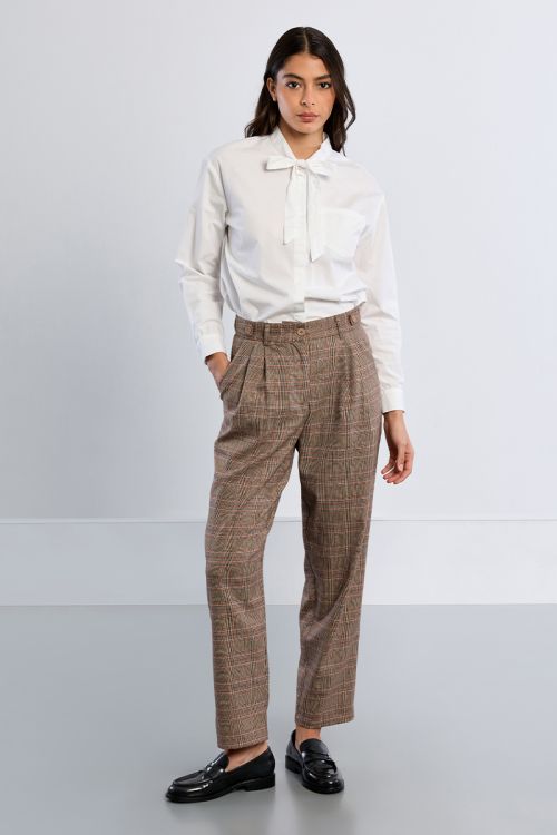 Pantaloni a carota a quadri - Lili Sidonio