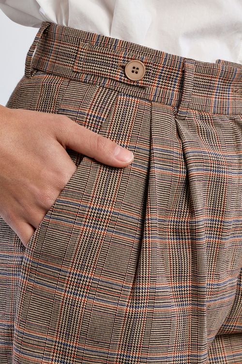 Carrot pants, checked