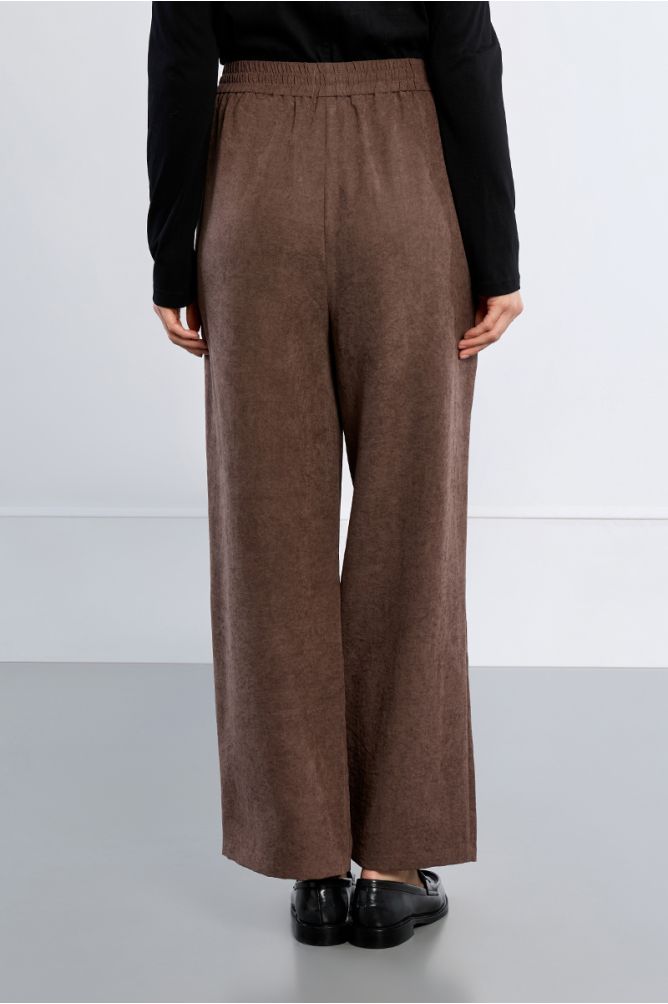 Pantalon large, taille haute