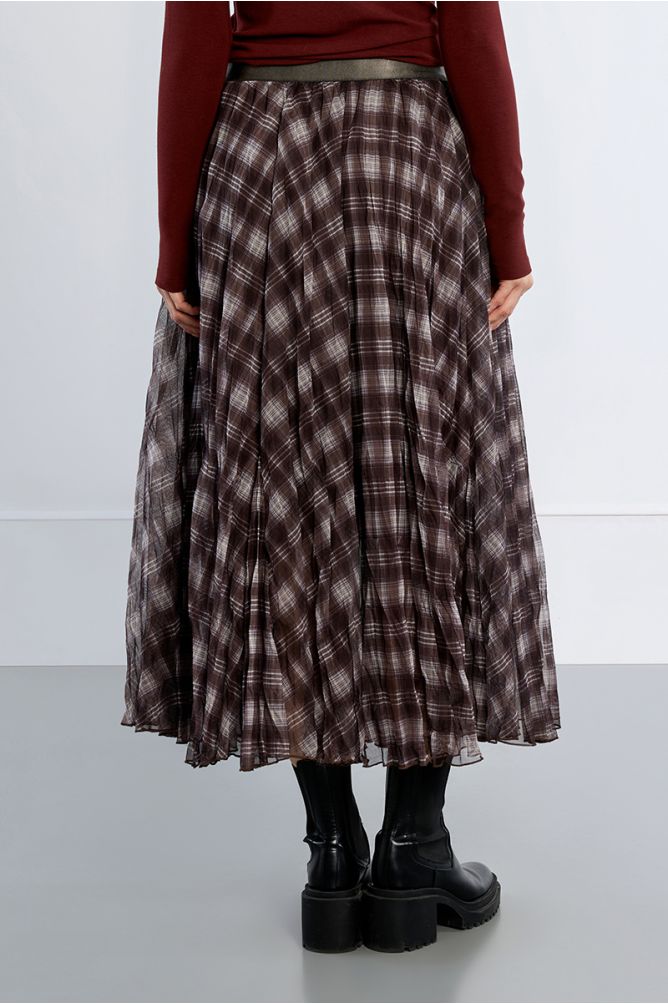 Jupe maxi, à carreaux