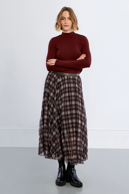 Jupe maxi, à carreaux