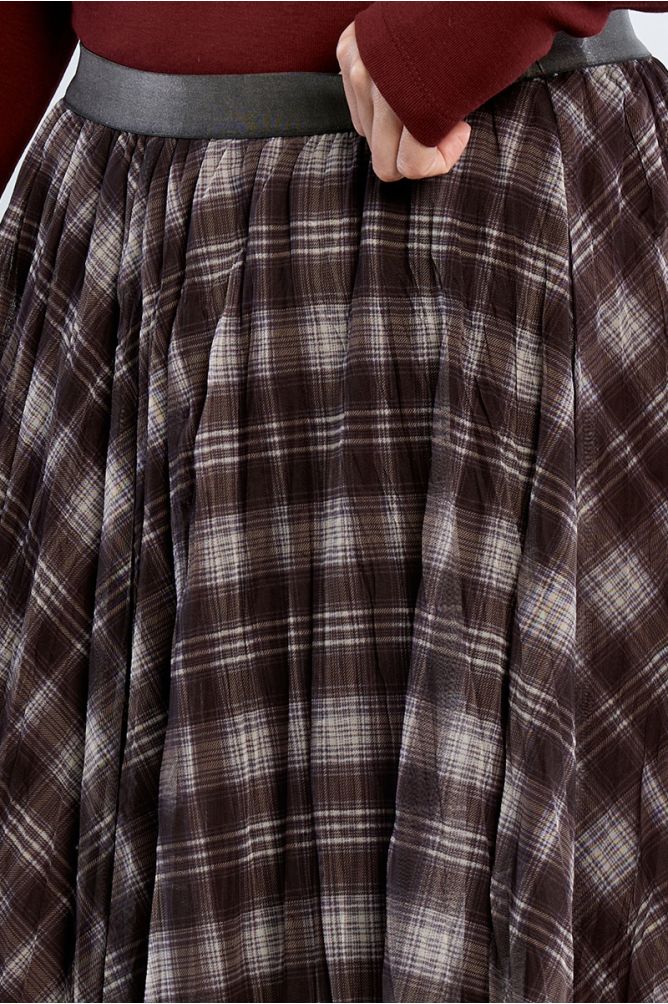 Maxi skirt, checked