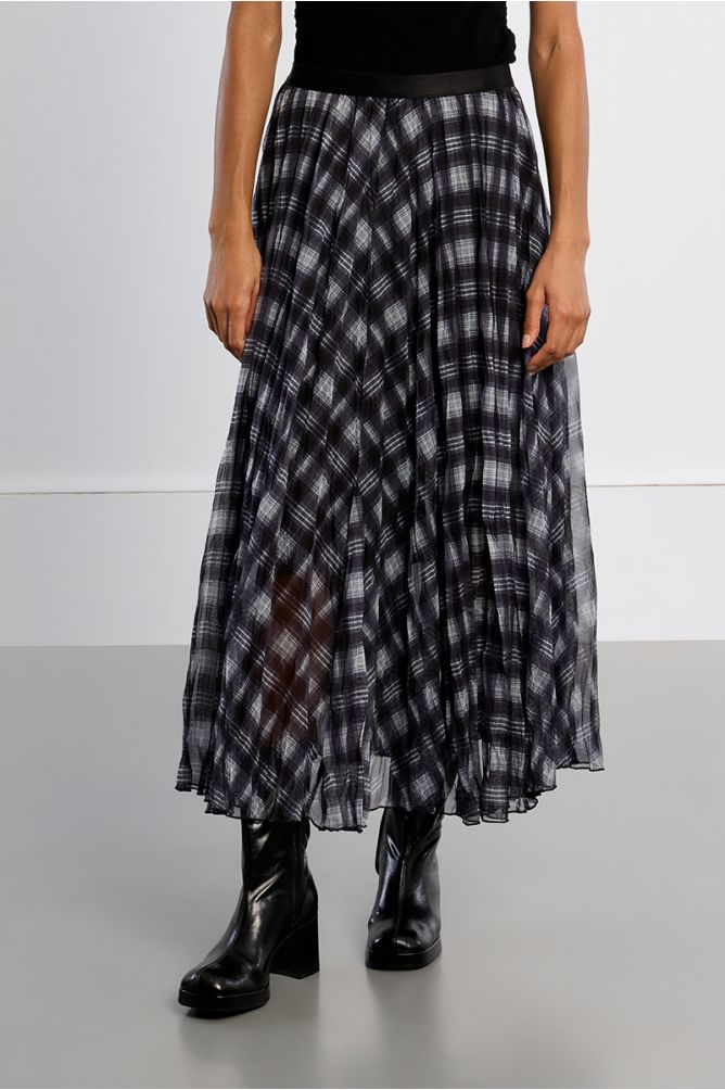 Jupe maxi, à carreaux