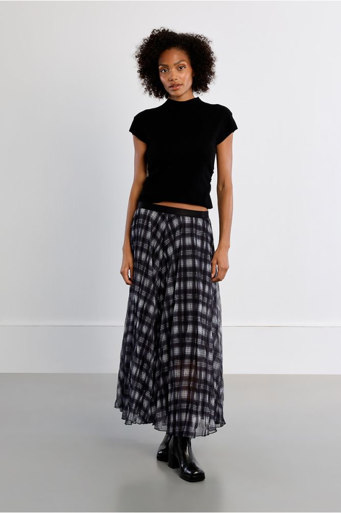 Jupe maxi, à carreaux