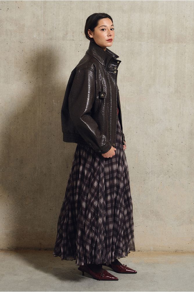 Maxi skirt, checked