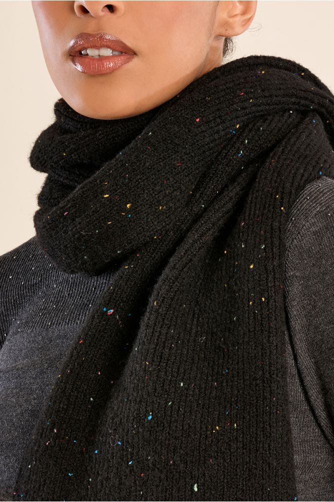 Echarpe en maille, à paillettes