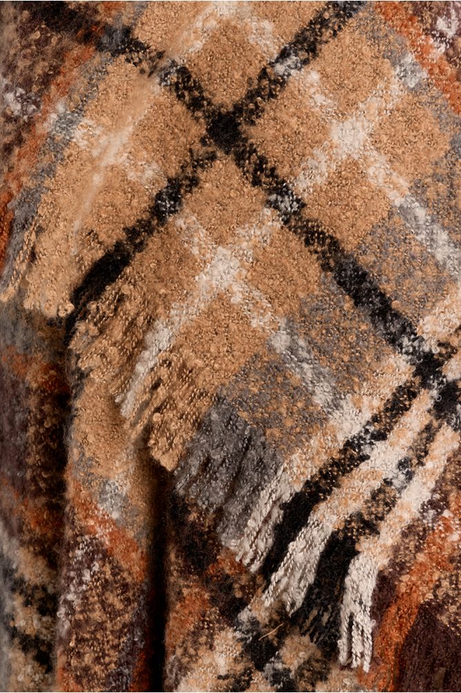 Poncho largo con estampado