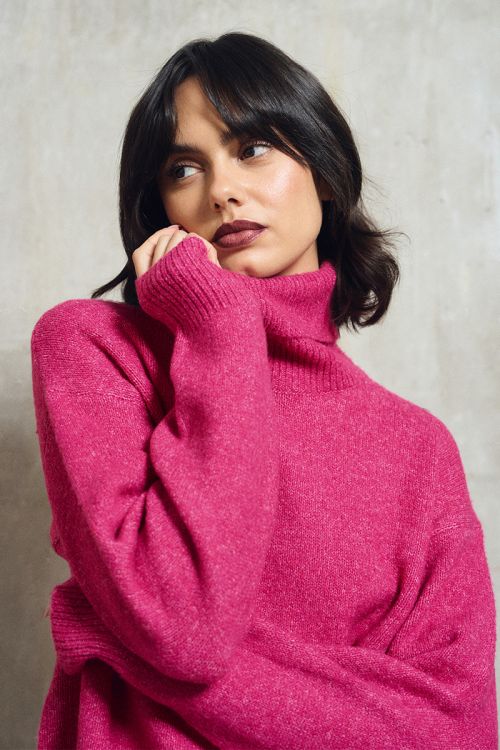 Plain turtleneck sweater