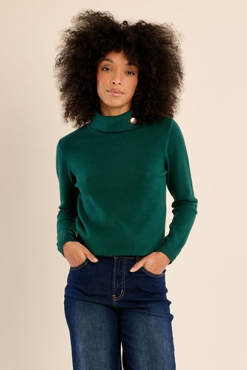 Fine knit sweater, turtleneck