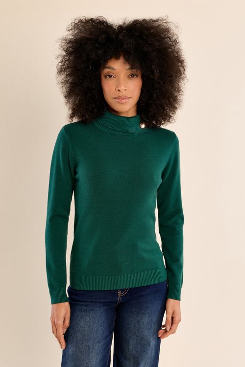 Fine knit sweater, turtleneck