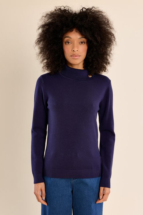 Fine knit sweater, turtleneck