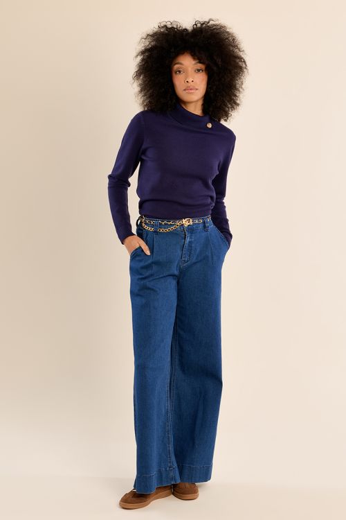 Pull en maille fine, col roulé