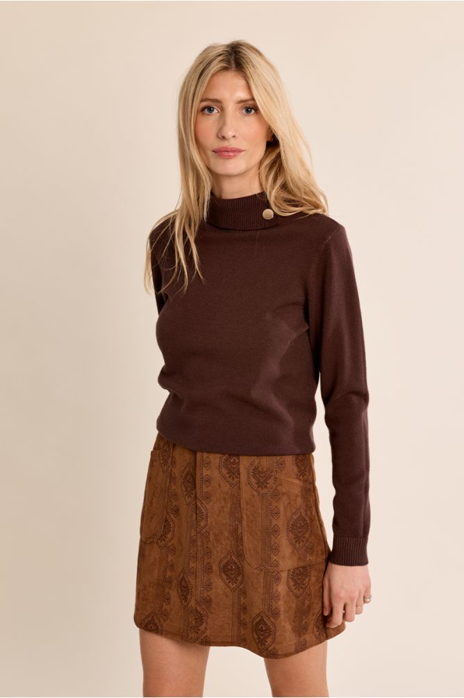Pull en maille fine, col roulé