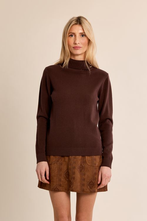 Pull en maille fine, col roulé