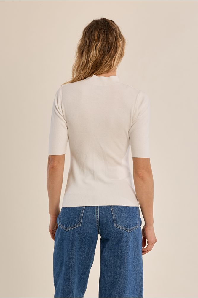 Pull col roulé, manches trois quart