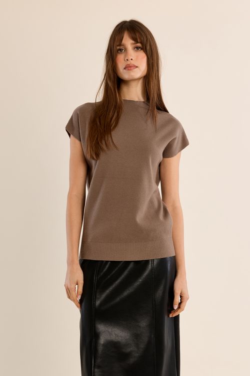 Pull en maille fine, manches courtes