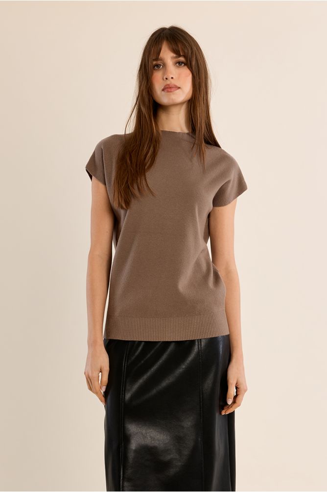 Pull en maille fine, manches courtes