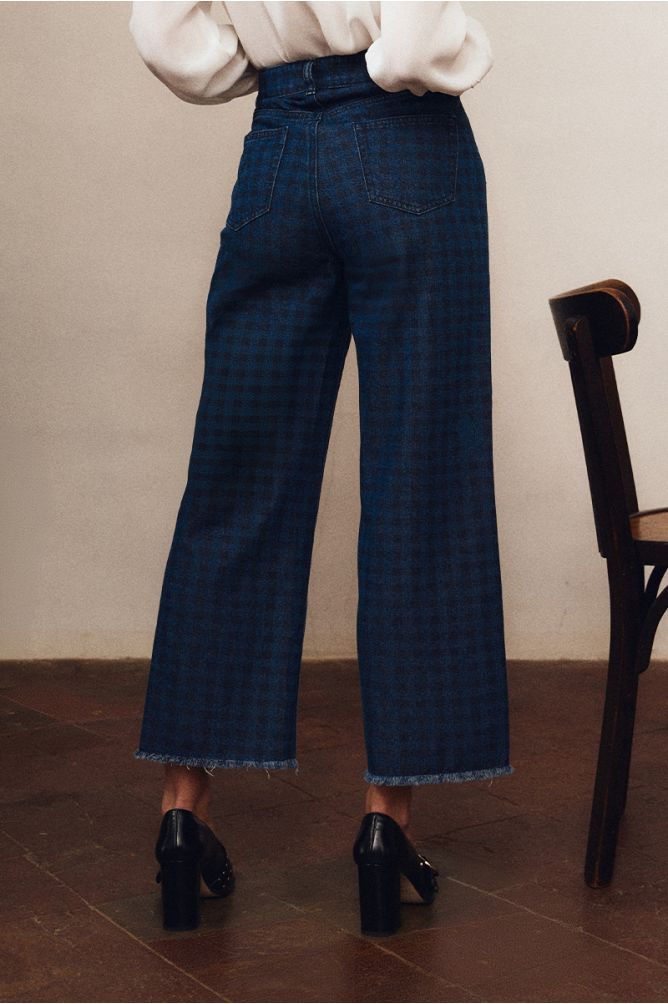 Jeans cropped a quadri - Molly Bracken