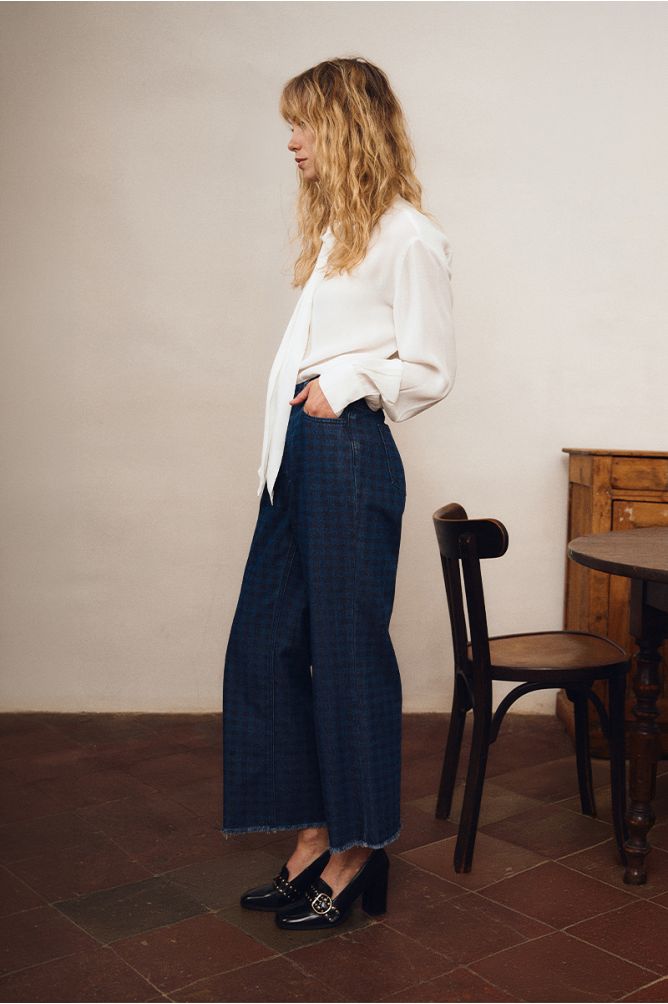Jeans cropped a quadri - Molly Bracken