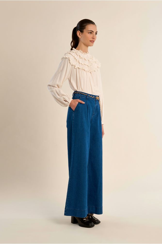 Pantalón vaquero perneras anchas