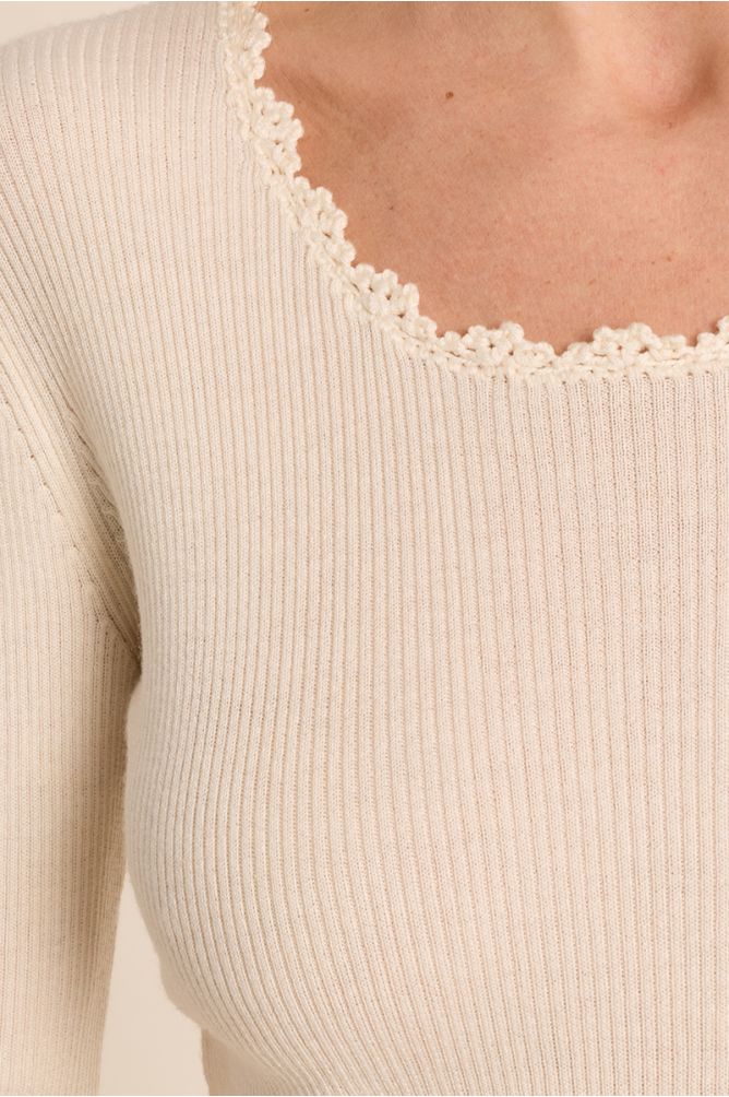 Jersey de manga larga detalle encaje